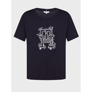 Tommy Hilfiger dámské tmavěmodré tričko - L (DW5)